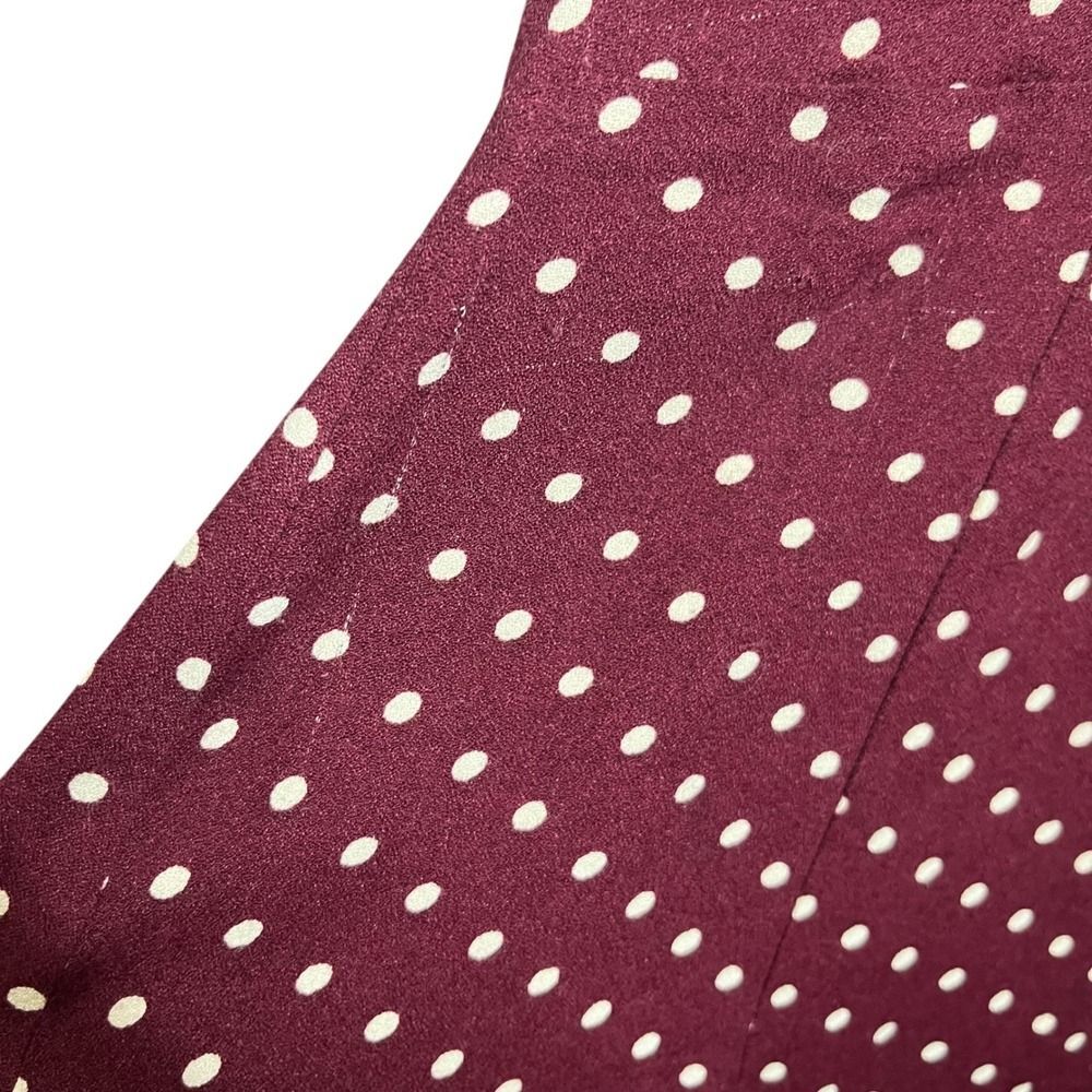Reformation Irene Women's Size 8 Polka Dot Dress Tie Front Short Sleeve Back Zip - Picture 8 of 9